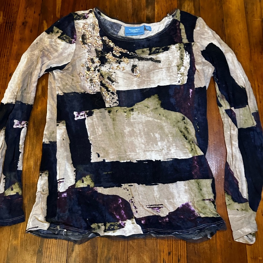 Y2k women's long sleeve top with sequins